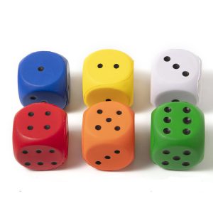 Round Dice Cube Stress Relief Balls