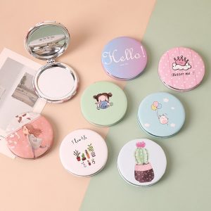 PU Leather Folding Compact Makeup Mirror
