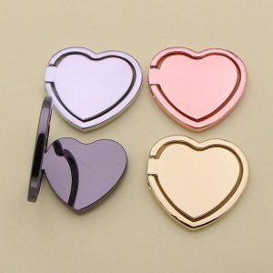 Heart-Shaped Rotating Phone Grip Ring Stand