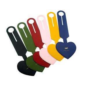 Leather Heart-Shaped Luggage Tags