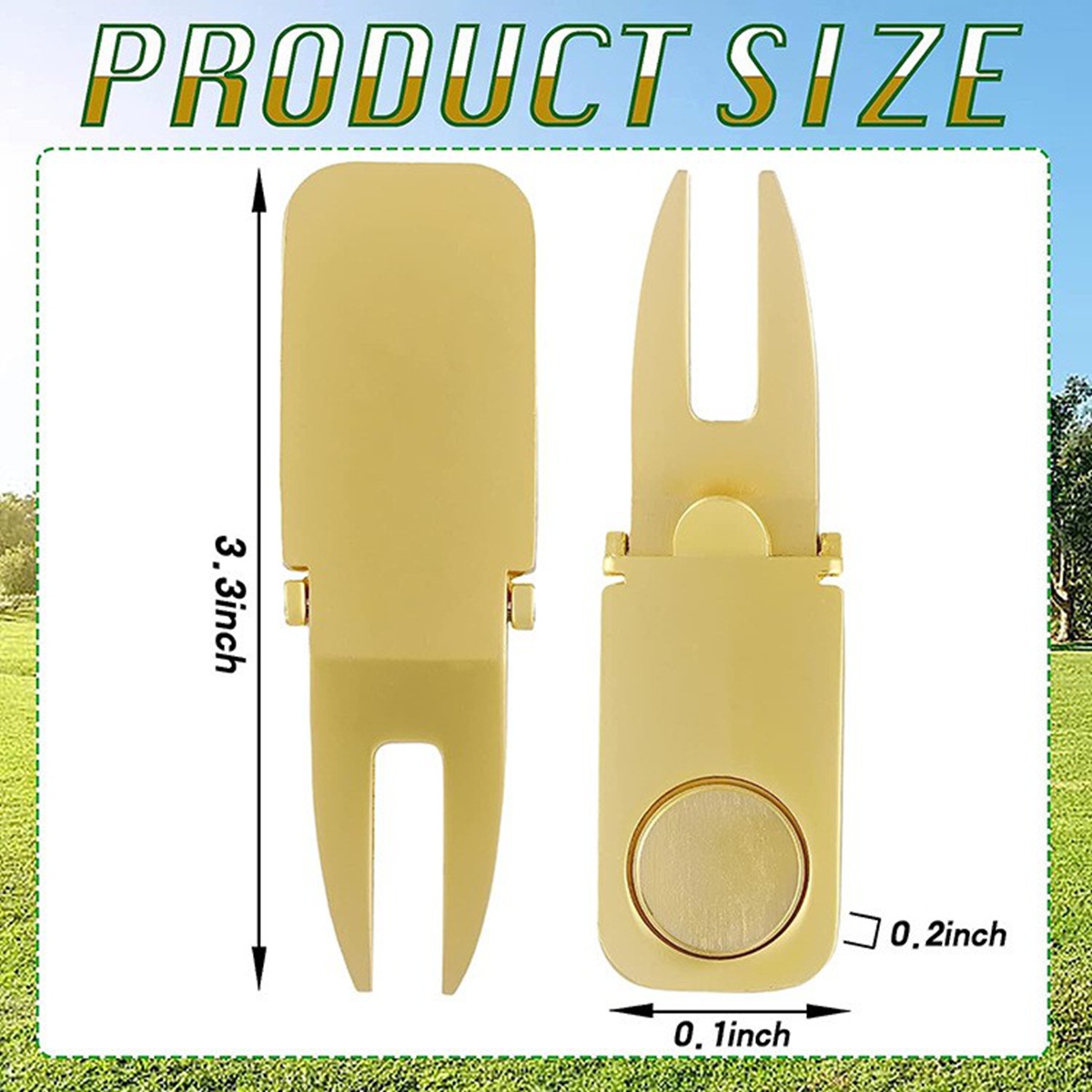 Metal Golf Divot Tool with Ball Marker - Image 2