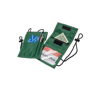 Two Pocket Neck Wallet w/Flap Top