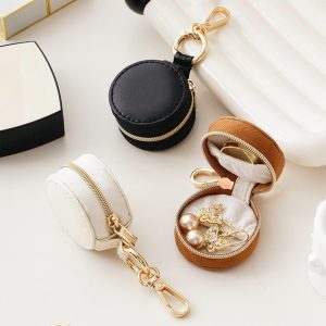 Jewelry Ring Holder Box with Keychain
