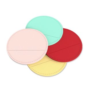 Round Leather Makeup Mirrors