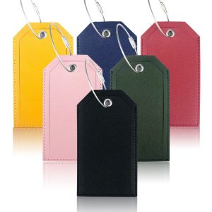 Embossing Leather ID Card Luggage Tag