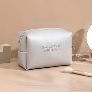 PU Zipper Cosmetic Bag Pouch