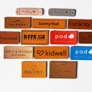 Custom PU Leather Label Clothing Tags